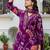 Women Floral Printed Regular Thread Work Pure Cotton Kurta with Trousers & With Dupatta