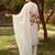 Mandarin Collar Floral Printed Beads and Stones Kurta with Trouser & Dupatta