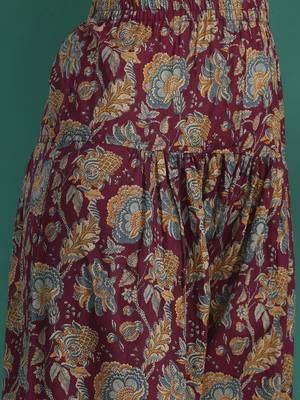 Floral Printed Pure Cotton Kurta With Salwar & Dupatta 3