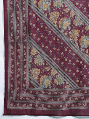Floral Printed Pure Cotton Kurta With Salwar & Dupatta 4