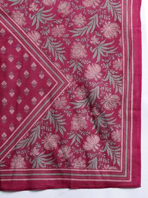 Women Floral Printed Regular Pure Cotton Kurta with Salwar & With Dupatta 4
