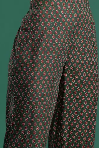Ethnic Motifs Printed Pure Cotton Kurta with Trousers