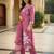 Floral Embroidered Thread Work Straight Kurta With Trousers & Dupatta