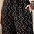 Black Floral Printed V-Neck Sequinned A-Line Kurta With Salwar