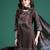 Ethnic Motifs Striped Sequinned Pure Cotton Kurta With Trousers & Dupatta