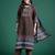 Ethnic Motifs Striped Sequinned Pure Cotton Kurta With Trousers & Dupatta