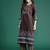 Ethnic Motifs Striped Sequinned Pure Cotton Kurta With Trousers & Dupatta