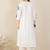 Floral Printed Panelled V-Neck Mirror Work A-Line Pure Cotton Kurta with Palazzos
