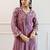 Women Printed Regular Beads and Stones Kurta with Trousers