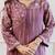 Women Printed Regular Beads and Stones Kurta with Trousers