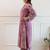 Women Printed Regular Beads and Stones Kurta with Trousers