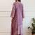 Women Printed Regular Beads and Stones Kurta with Trousers