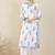 Floral Printed V-Neck Sequinned Pure Cotton Straight Kurta & Trouser With Dupatta