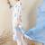 Floral Printed V-Neck Sequinned Pure Cotton Straight Kurta & Trouser With Dupatta