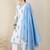 Floral Printed V-Neck Sequinned Pure Cotton Straight Kurta & Trouser With Dupatta