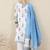 Floral Printed V-Neck Sequinned Pure Cotton Straight Kurta & Trouser With Dupatta