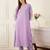 Floral Printed Thread Work Pure Cotton Kurta With Palazzos