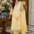 Floral Embroidered Sequinned Straight Organza Kurta With Trousers And Dupatta
