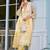 Floral Embroidered Sequinned Straight Organza Kurta With Trousers And Dupatta