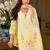 Floral Embroidered Sequinned Straight Organza Kurta With Trousers And Dupatta