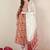 Floral Printed Pure Cotton V-Neck Straight Kurta with Salwar and Dupatta