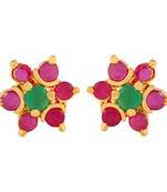 Red and green Stud Earrings