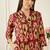 Floral Printed Thread Work Pure Cotton Kurta With Palazzos