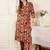 Floral Printed Thread Work Pure Cotton Kurta With Palazzos
