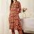 Floral Printed Thread Work Pure Cotton Kurta With Palazzos