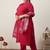 Plus Size Ethnic Motifs Regular Thread Work Kurta with Trousers & With Dupatta