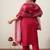 Plus Size Ethnic Motifs Regular Thread Work Kurta with Trousers & With Dupatta