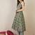Floral Printed V-Neck Pure Cotton A-Line Kurta With Trouser