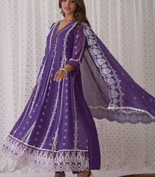 Ethnic Motifs Embroidered V-Neck Pure Cotton Kurta with Trousers & Dupatta