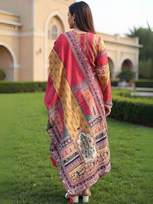 Women Ethnic Motifs Printed Kurta with Trousers & Dupatta 4