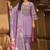 Women Floral Yoke Design Thread Work Linen Kurta with Trousers & With Dupatta