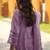 Women Floral Yoke Design Thread Work Linen Kurta with Trousers & With Dupatta