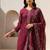 Women Ethnic Motifs Embroidered Regular Thread Work Pure Cotton Kurta with Trousers & With Dupatta