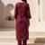 Women Ethnic Motifs Embroidered Regular Thread Work Pure Cotton Kurta with Trousers & With Dupatta