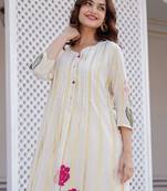 Women Floral Printed Regular Pure Cotton Kurta with Trousers