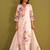 Floral Printed V Neck Linen Kurta With Trousers & Dupatta