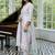 Floral Embroidered Thread Work Pure Cotton Kurta With Trousers & Dupatta