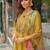 Floral Embroidered Round Neck Thread Work Kurta With Trousers & Dupatta