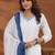 Women Ethnic Motifs Embroidered Regular Thread Work Pure Cotton Kurta with Trousers & With Dupatta
