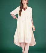 Women Ethnic Motifs Embroidered Regular Thread Work Pure Cotton Kurta with Trousers