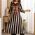 Women Striped Panelled Kurta with Trousers