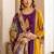 Women Ethnic Motifs Panelled Thread Work Kurta with Palazzos & With Dupatta