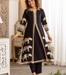 Women Ethnic Motifs Printed Layered Kurta with Trousers