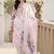 Women Floral Printed Regular Beads and Stones Linen Kurta with Trousers & With Dupatta