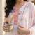 Women Floral Printed Regular Beads and Stones Linen Kurta with Trousers & With Dupatta
