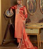 Women Ethnic Motifs Embroidered Regular Sequinned Liva Kurta with Trousers & With Dupatta